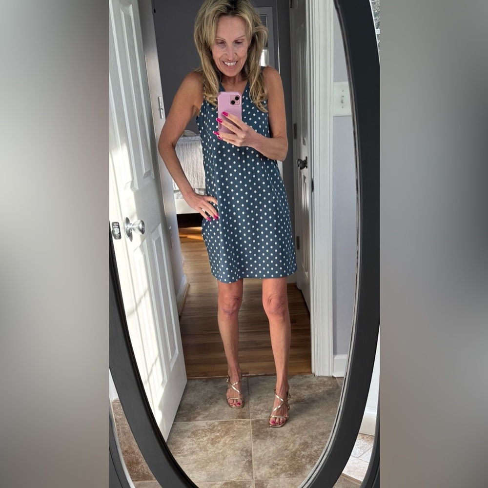 SHEIN blue Polka Dot Mini Dress
